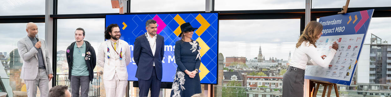 Koningin Máxima bij lancering Amsterdams Stagepact MBO