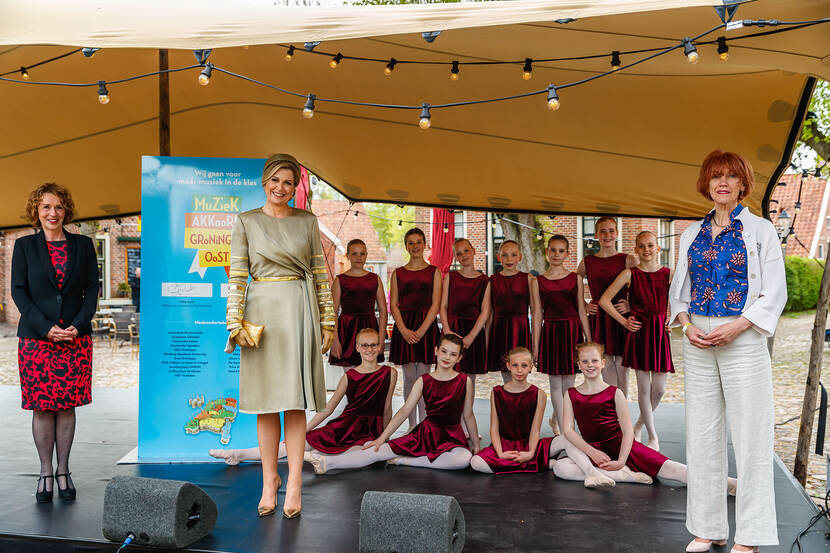 Koningin Máxima bij viering muziekonderwijs