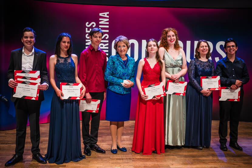 Prinses Margriet en finalisten Prinses Christina Klassiek Concours 2024