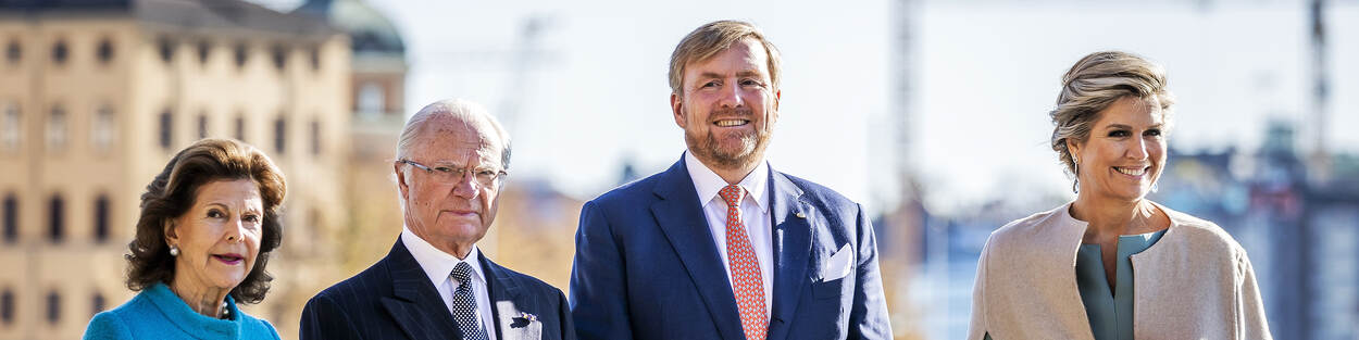 Koning Willem-Alexander en Koningin Máxima in Stockholm