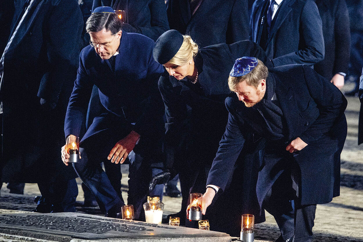 Koning, Koningin en minister-president bij herdenking Auschwitz