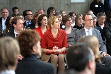 Prinses Máxima 4 november 2010 bij platformbijeenkomst pensioenbewustzijn werknemers