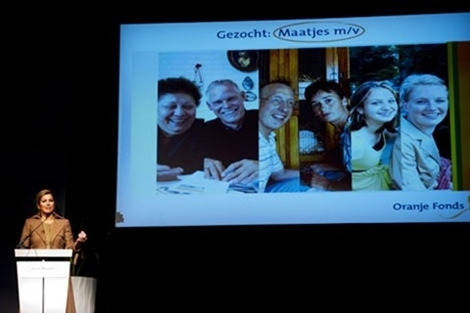 Nijkerk, 30 november 2010: Prinses Máxima houdt een toespraak tijdens de slotbijeenkomst van De Beste Maatjes