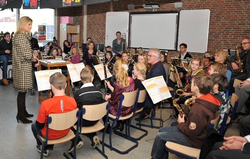 Prinses Máxima bezoekt muziekproject Klasse!.