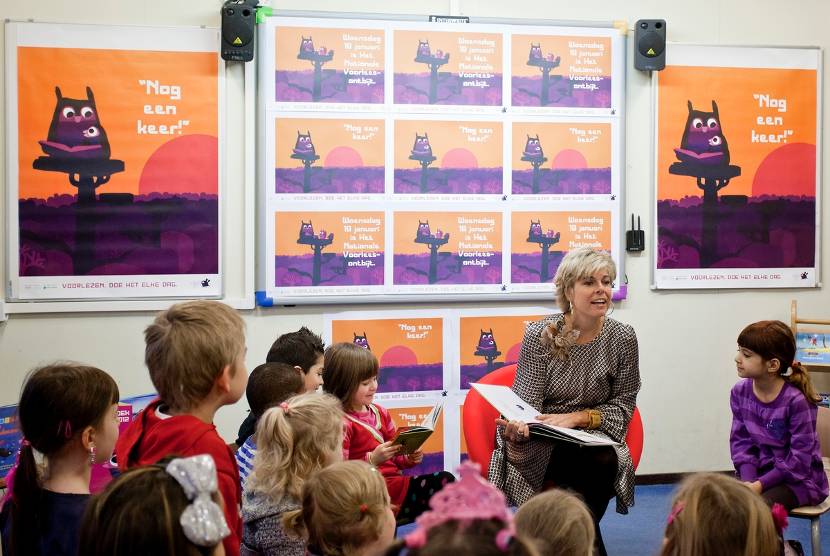 Prinses Laurentien start de Nationale Voorleesdagen.
