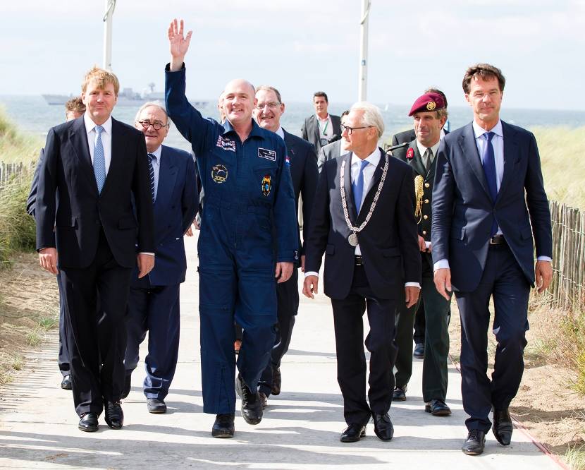 Prins van Oranje bij Nationale Ontvangst André Kuipers