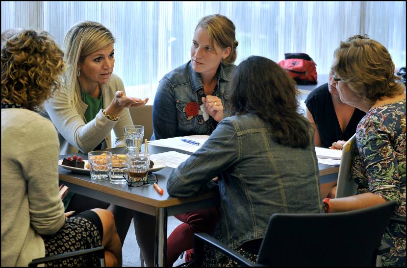 Prinses Máxima bezoekt Oranje Fonds Zomerschool