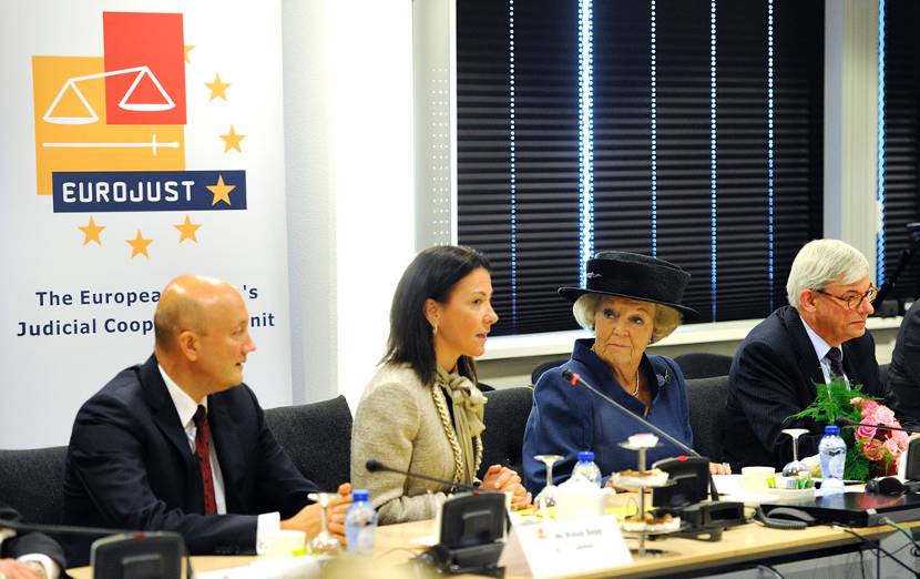Koningin bezoekt Eurojust. Den Haag