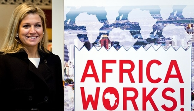 Prinses Máxima bij conferentie Africa Works!