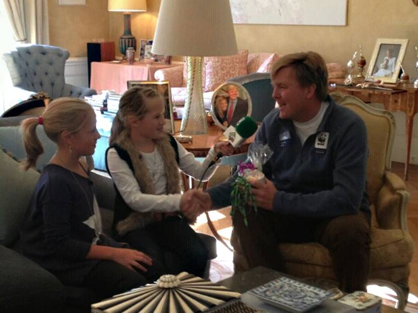 Zapplive junior-reporters op bezoek bij de Prins van Oranje