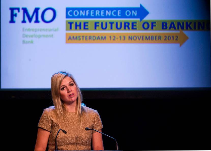 Prinses Máxima bij FMO conferentie ‘The Future of Banking’