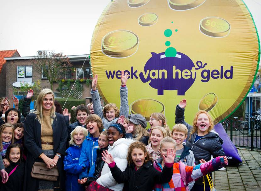 Prinses Máxima actief bij 3e editie ‘Week van het geld’ voor kinderen