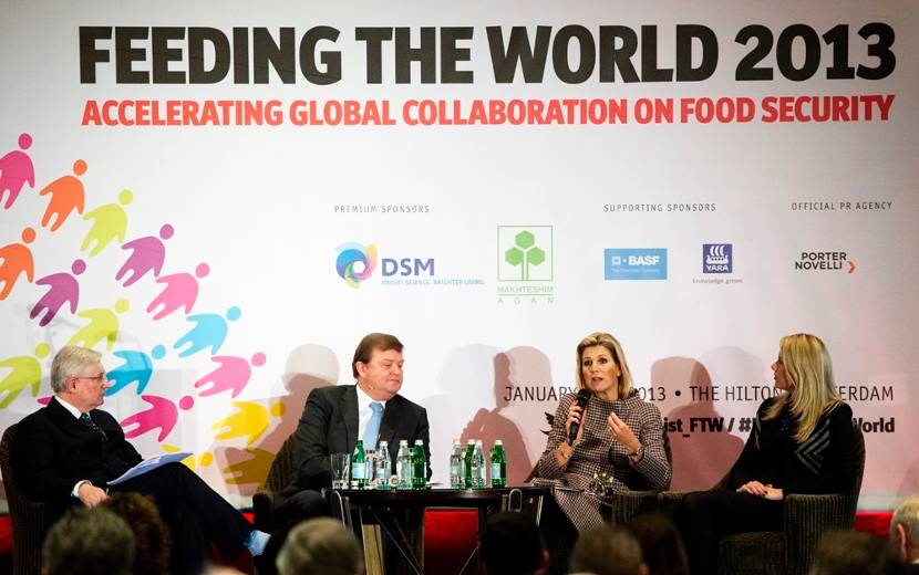 Prinses Máxima spreekt op de conferentie Feeding the World.