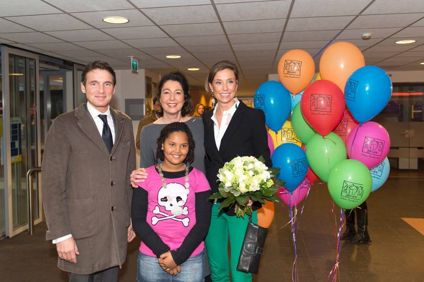 Prins Maurits en Prinses Marilène bij vijfjarig jubileum VUmc Kinderstad.