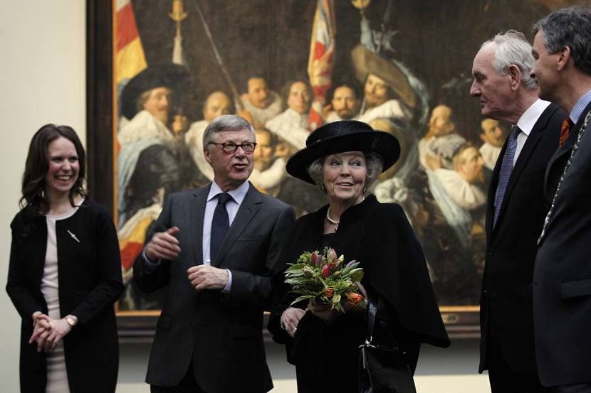 Koningin opent jubileumexpositie Frans Hals Museum.