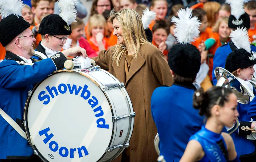 Prinses Máxima bezoekt Show Band Hoorn.