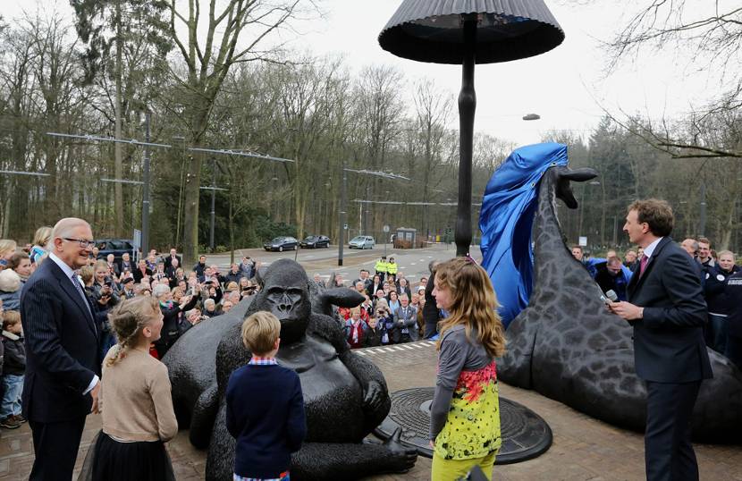 Prof.mr. Pieter van Vollenhoven bij viering 100-jarig jubileum Burgers’ Zoo.