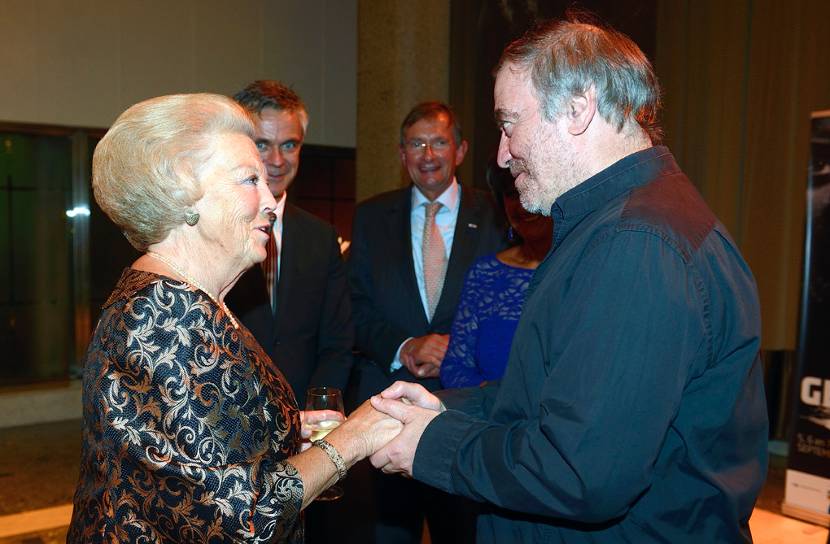 Prinses Beatrix bij viering 25-jarig jubileum dirigent Gergiev in Rotterdam.
