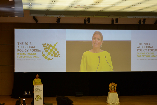 Toespraak van Koningin Máxima tijdens het 2013 AFI Global Policy Forum.