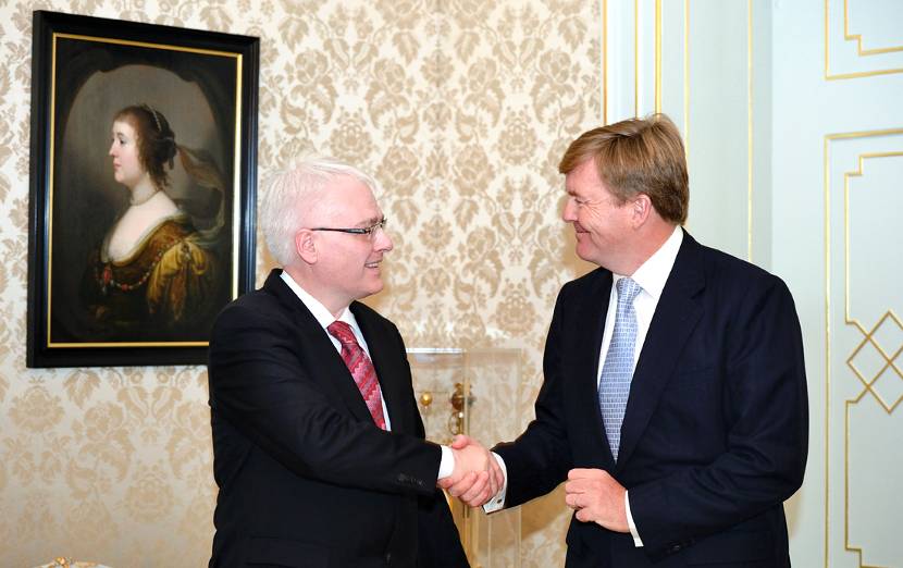 Koning ontvangt president van Kroatië.