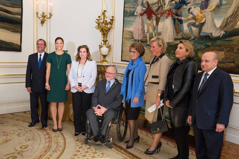 Prinses Margriet bij vergadering erebestuur International Paralympic Committee.