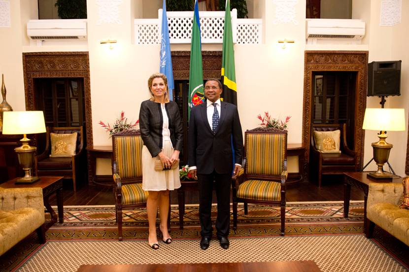 Koningin Máxima en de president van Tanzania, Jakaya Kikwete.