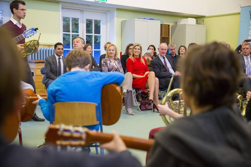 Koningin Máxima bezoekt donderdagochtend 9 januari het initiatief ‘Ieder Kind een Instrument’ van Hart, centrum voor kunst, cultuur, kennis en muziek in Haarlem. Het bezoek vindt plaats op de openbare basisschool De Wilgenhoek. Minister Jet Bussemaker van Onderwijs, Cultuur en Wetenschap vergezelt Koningin Máxima tijdens dit bezoek .