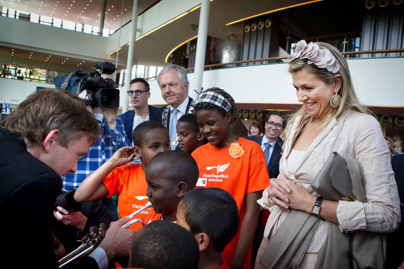 Koningin Máxima bij Symfonie voor Angsthazen en Durfals