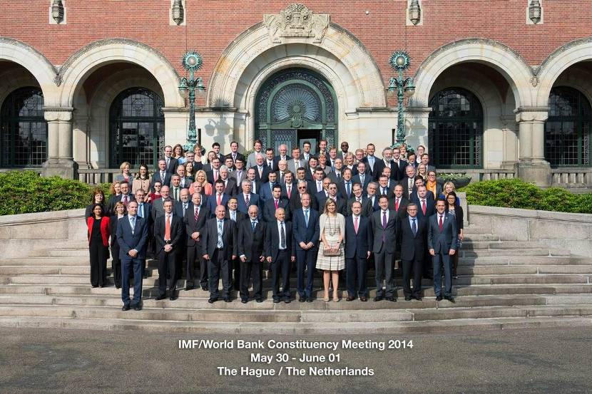 Koningin Máxima spreekt bij kiesgroep bijeenkomst van het Internationaal Monetair Fonds en de Wereldbank