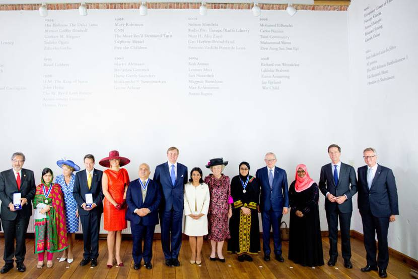 Koning, Koningin en minister-president bij uitreiking Four Freedoms Awards 2014