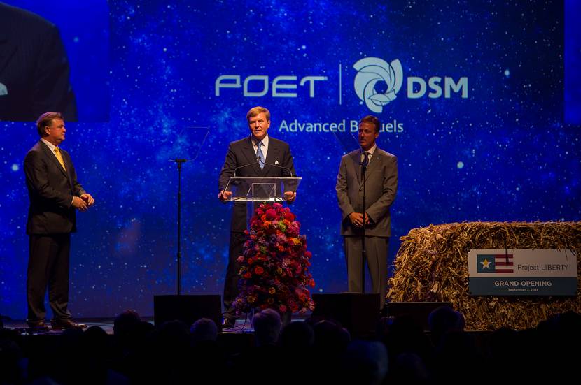 Koning opent Project Liberty in Emmetsburg, Verenigde Staten