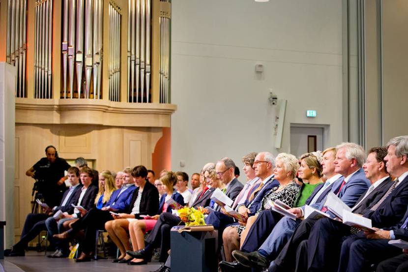 Koning en Koningin bij viering tien jaar Protestantse Kerk in Nederland