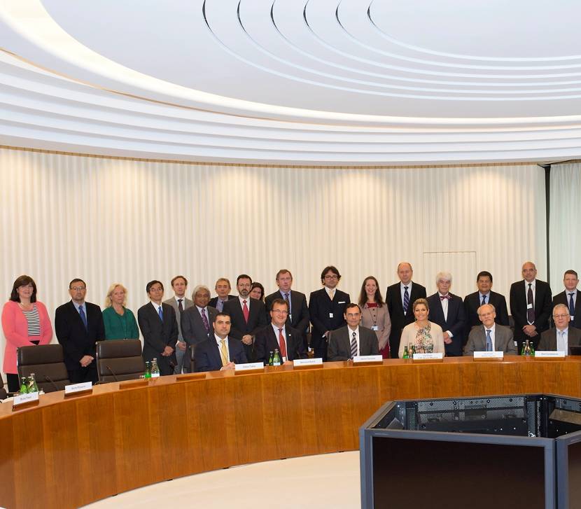 Koningin Máxima op bijeenkomst van Internationale Standaardisatie Organisaties en toezichthouders in de financiële sector.