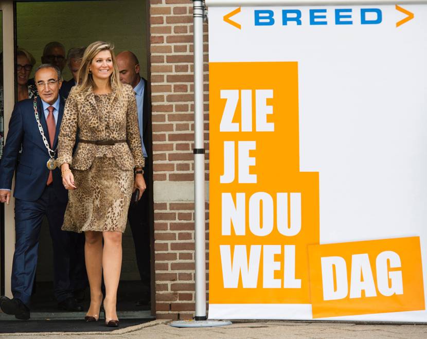 Koningin Máxima bezoekt sociale werkvoorzieningsorganisatie Breed.