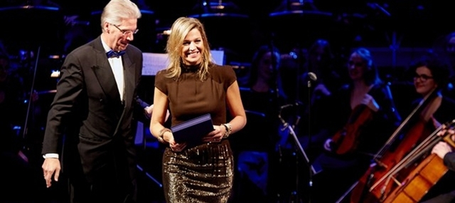 Koningin Máxima bij gala-avond Eeuwige Jeugd voor jonge kunstenaars.