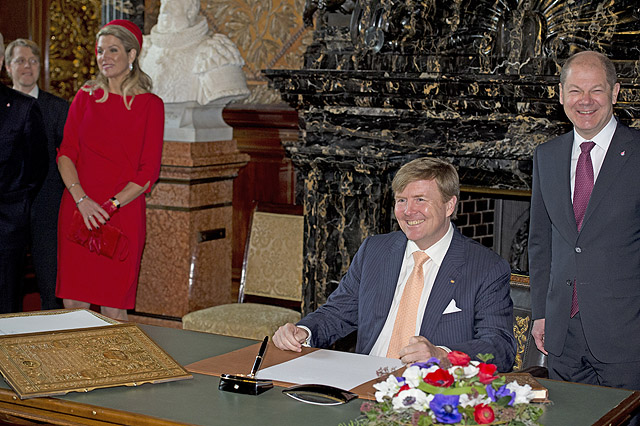 Koning en Koningin bezoeken Sleeswijk-Holstein en Hamburg