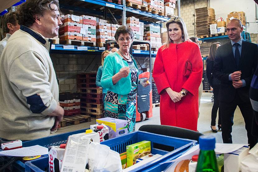 Amersfoort, 14 april 2015: Koningin Máxima bezoekt Steunstichting Voedsel Focus Amersfoort.