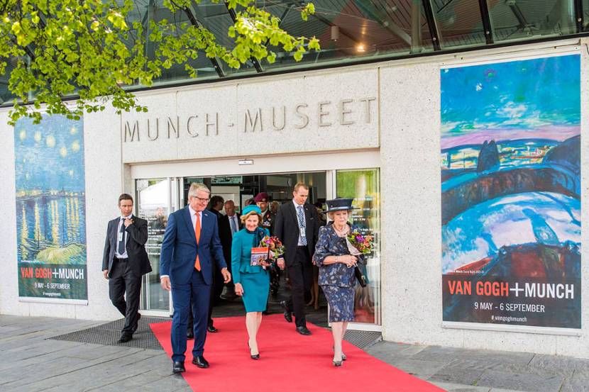 Prinses Beatrix opent tentoonstelling VanGogh+Munch in Oslo