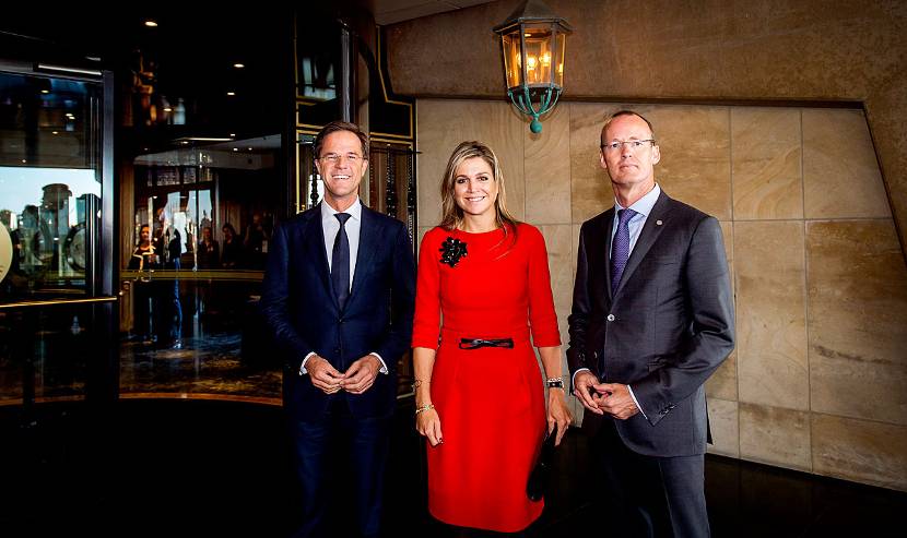 Koningin Máxima bij Koning Willem I Lezing en winnaarsdiner