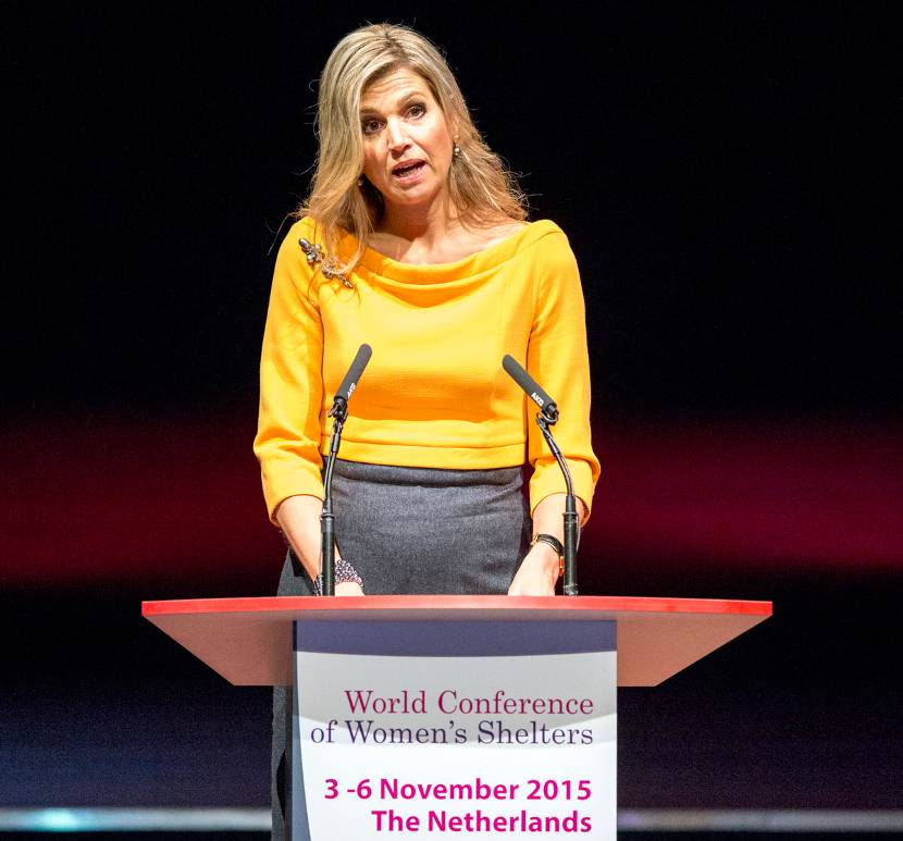 Koningin Máxima spreekt op derde Internationale Conferentie voor Vrouwenopvang