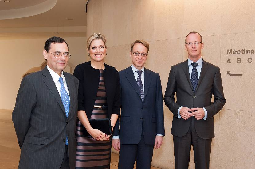 Koningin Máxima op bijeenkomst voor gouverneurs van Centrale Banken