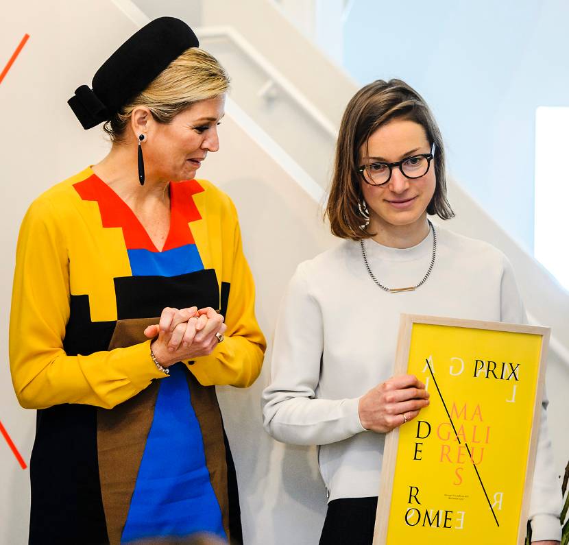 Koningin Máxima en beeldend kunstenaar Magali Reus