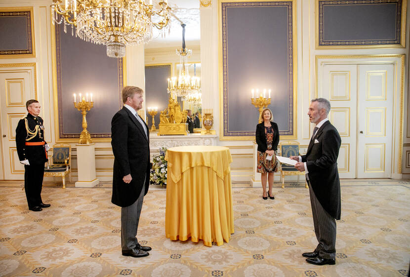 Koning Willem-Alexander ontvangt de geloofsbrieven van de ambassadeur van Argentinië