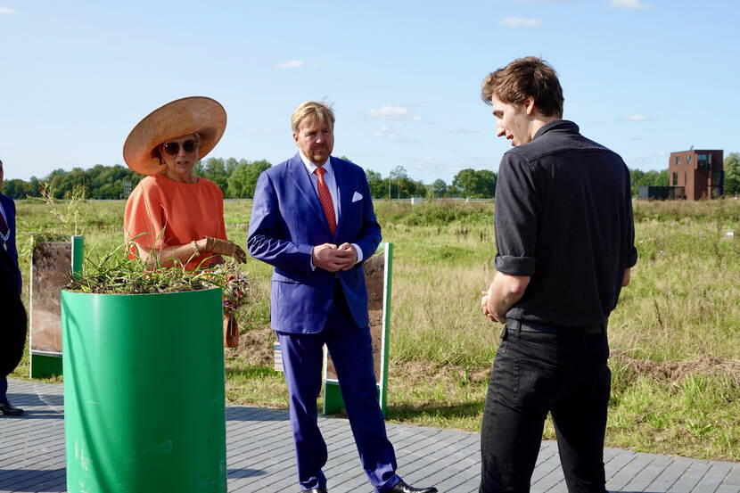 Koning en Koningin in gesprek.