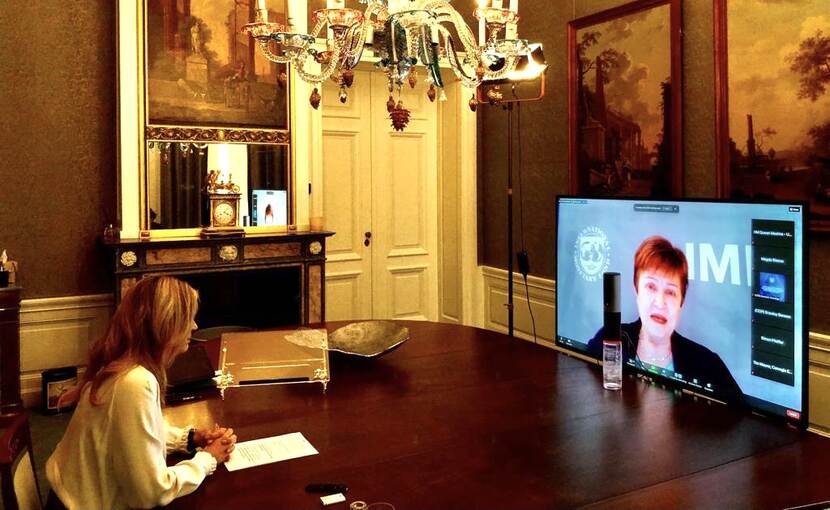 Koningin Máxima houdt online een toespraak