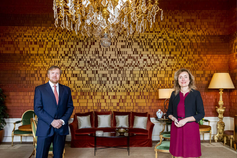 Koning Willem-Alexander met de Voorzitter van de Tweede Kamer