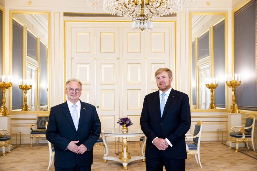 Koning ontvangt Duitse Bondsraadvoorzitter Haseloff