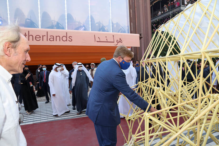 Koninklijk Paar bezoekt Nederlands paviljoen World Expo 2020 Dubai