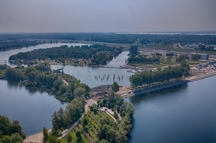 Luchtfoto van Floriade-terrein