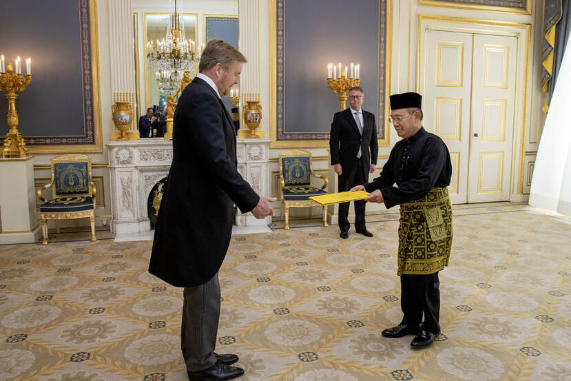 Koning ontvangt geloofsbrieven ambassadeur Brunei Darussalam